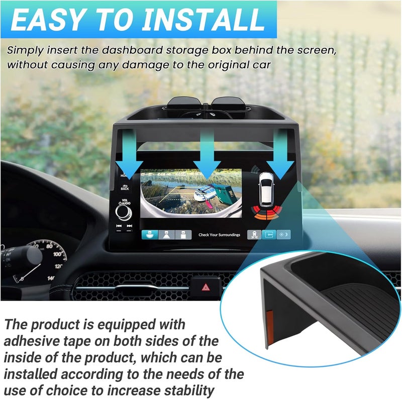 Sinminou Center Console Organizer Dashboard Tray Compatible with 2023-2026 Honda HR-V Interior Accessories, Dashboard Storage Organizer Box, Fits Both Honda HRV 7-inch and 9-inch Screen - Image 5